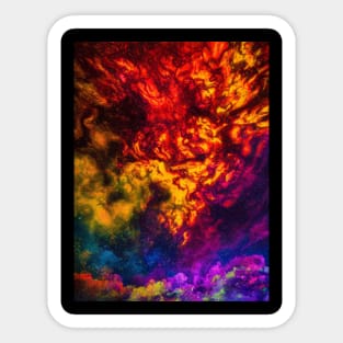 Psychedelic Rainbow Galaxy Sticker